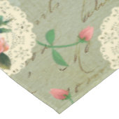  Rozen Doilies Vervaagd Smoky Green Damask Tafelkleed (Gekanteld)