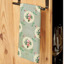  Rozen Doilies Vervaagd Smoky Green Damask Theedoek