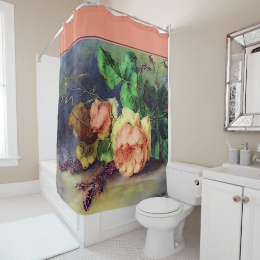  rozen douchegordijn (In situ)