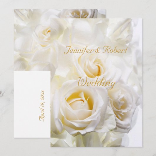 Rozen Dream Wedding Uitnodiging (Voorkant / Achterkant)