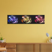 Rozen drieluik canvas afdruk (Insitu (Woonkamer))