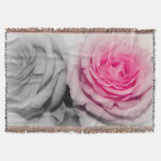 Rozen Drijfband/roze & grijs Deken (Voorkant)
