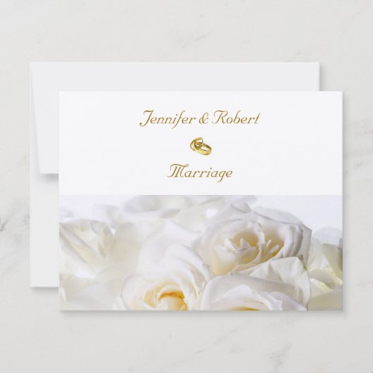 Rozen Droom Huwelijksuitnodiging Kaart (Voorkant)