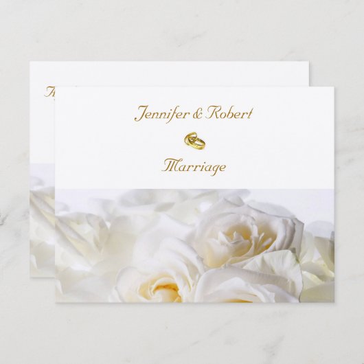 Rozen Droom Huwelijksuitnodiging Kaart (Voorkant / Achterkant)