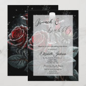 Rozen Drops Champagne Glas Vrijgezellenfeest Kaart (Voorkant / Achterkant)