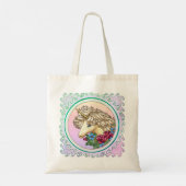 Rozen eenhoorn tote bag (Achterkant)
