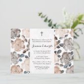  Rozen Eerste Communie Doop Kaart (Staand voorkant)