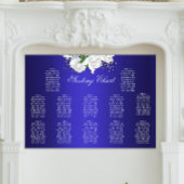  Rozen Elegant Blauw Bruiloft Zitkaarten Poster