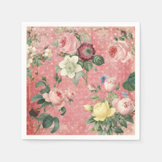  Rozen Elegant French Collage Servet