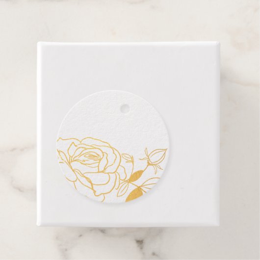 rozen elegant manuscript dank u folie bedankjes labels (Met doos)