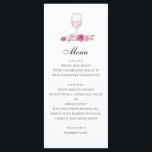 Rozen. Elegant roze bruiloft. Glas wijn Menu<br><div class="desc">Het roze menu van de florale bruiloft met rozen en glas wijn. Geschikt voor verjaardag,  verjaardag en elke andere partij.</div>