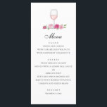 Rozen. Elegant roze bruiloft. Glas wijn Menu<br><div class="desc">Het roze menu van de florale bruiloft met rozen en glas wijn. Geschikt voor verjaardag,  verjaardag en elke andere partij.</div>
