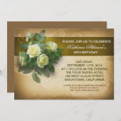  rozen Elegante verjaardagsuitnodigingen Kaart (Voorkant / Achterkant)