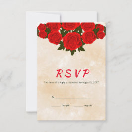 Rozen en achtergronden RSVP kaartje