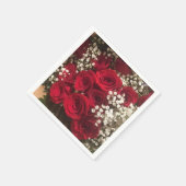 Rozen en baby ademluiers servet (Hoek)