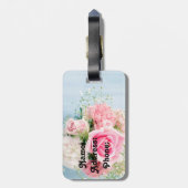 Rozen en Baby Bagagelabel (Achterkant verticaal)