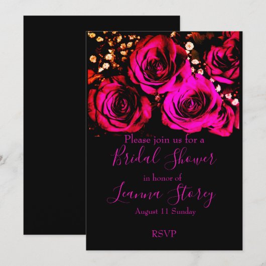 Rozen en Baby Kaart (Voorkant / Achterkant)