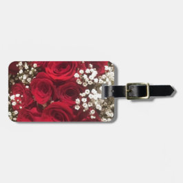 Rozen en babyluiers bagagelabel