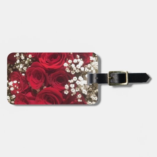Rozen en babyluiers bagagelabel (Voorkant horizontaal)
