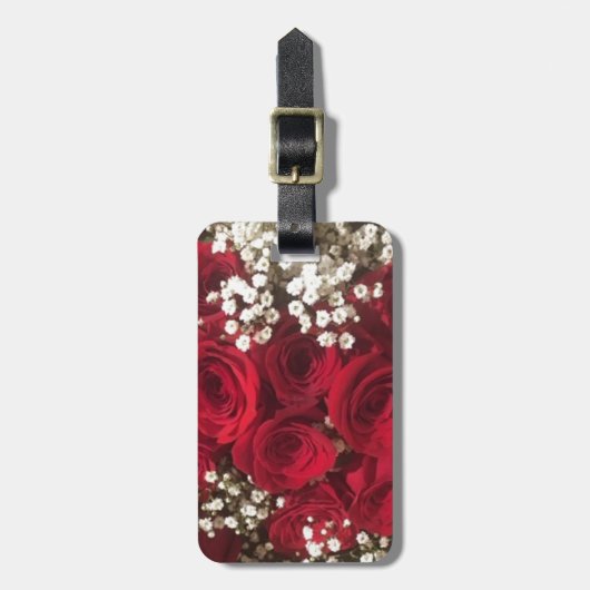 Rozen en babyluiers bagagelabel (Voorkant verticaal)