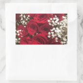 Rozen en babyluiers rechthoekige sticker (Tas)