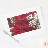 Rozen en babyluiers rechthoekige sticker (Envelop)