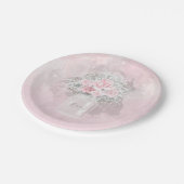 Rozen en baby's adem bruiloft papieren bordje