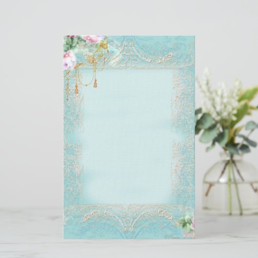 Rozen en bakkerij briefpapier (Staand voorkant)