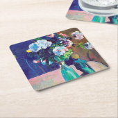 Rozen en beeldjes, gauguin kartonnen onderzetters (Schuin)