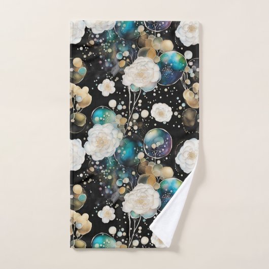 Rozen en bellen Abstract Bad Handdoek (Handdoek)