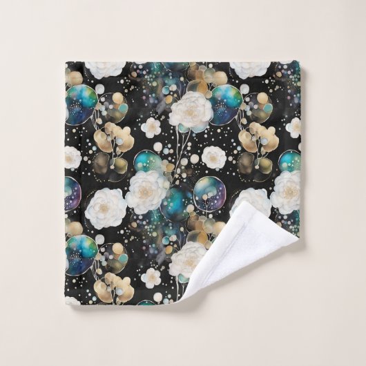 Rozen en bellen Abstract Bad Handdoek (Wasdoekje)