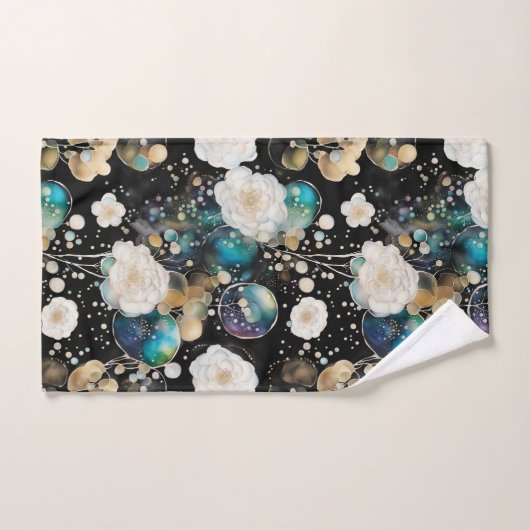 Rozen en bellen Abstract Bad Handdoek (Handdoek)