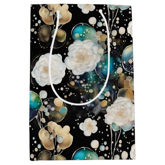 Rozen en bellen Abstract Medium Cadeauzakje (Voorkant)