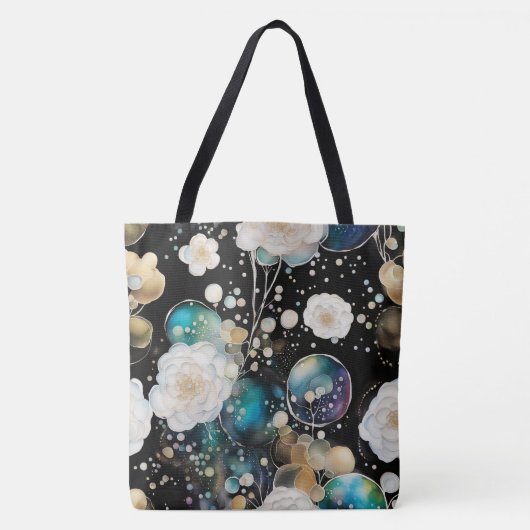 Rozen en bellen Abstract Tote Bag (Voorkant)