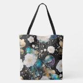 Rozen en bellen Abstract Tote Bag (Achterkant)