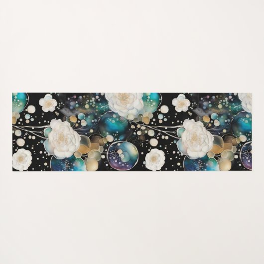 Rozen en bellen Abstract Yogamat (Achterkant (horizontaal))