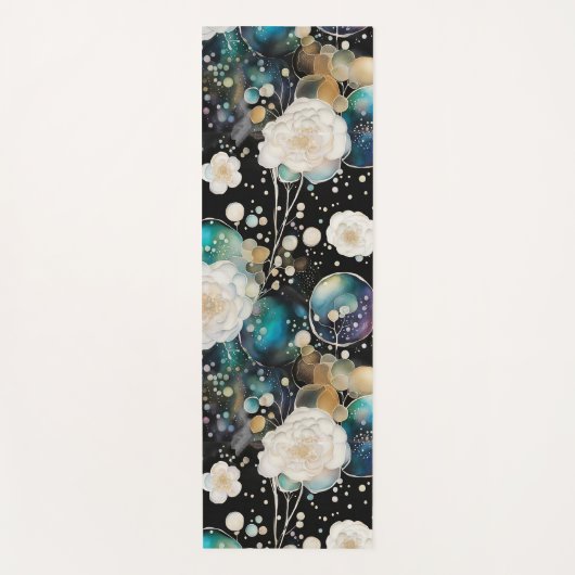 Rozen en bellen Abstract Yogamat (Voorkant)