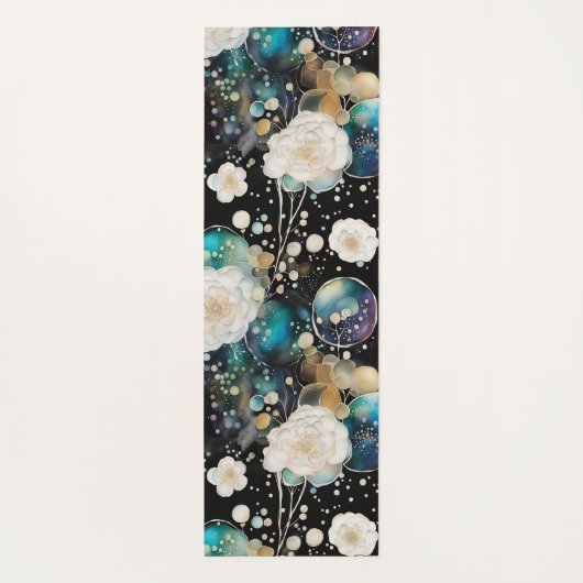 Rozen en bellen Abstract Yogamat (Achterkant)