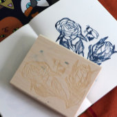 Rozen en bijen rubberstempel