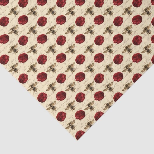  Rozen en bijen Tissuepapier (Detail)