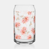 Rozen en bladeren blikvorm glas (Voorkant)