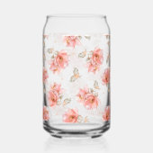 Rozen en bladeren blikvorm glas (Achterkant)