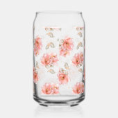 Rozen en bladeren blikvorm glas (Rechts)