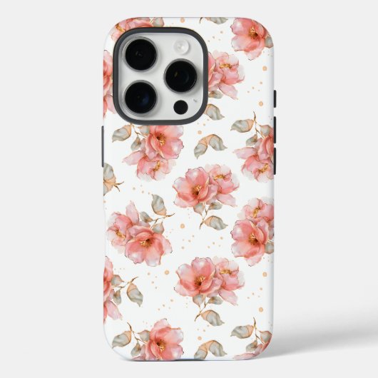 Rozen en bladeren Case-Mate iPhone case (Achterkant)