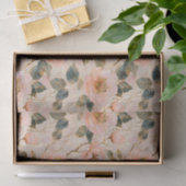 Rozen en bladeren in goud geschetst tissuepapier (Geschenk)