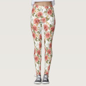 Rozen en bladeren leggings (Voorkant)