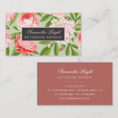 Rozen en bladeren Minimaal Visitekaartje (Voorkant / Achterkant)