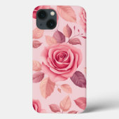 Rozen en bladeren patroonhoesje iPhone / iPad Case-Mate iPhone Case (Achterkant)