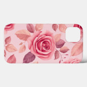 Rozen en bladeren patroonhoesje iPhone / iPad Case-Mate iPhone Case (Achterkant (horizontaal))