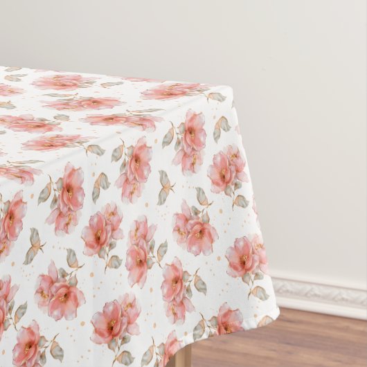 Rozen en bladeren tafelkleed (Voorbeeld)